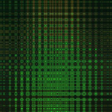Yaprak damarlarının karmaşık koyu yeşil fraktal desenli bir arka planda tasarımı