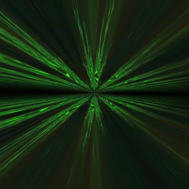 Yaprak damarlarının karmaşık koyu yeşil fraktal desenli bir arka planda tasarımı