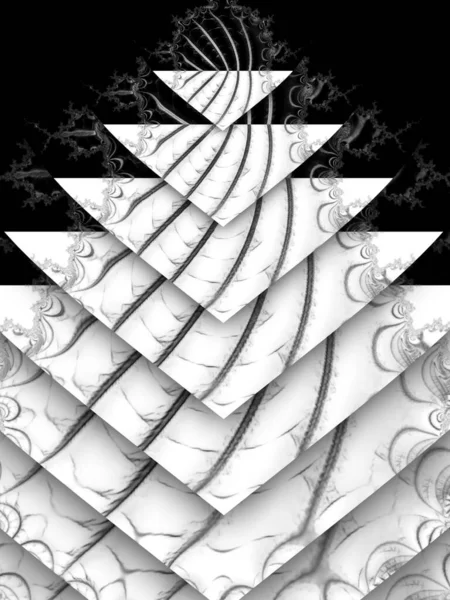 Сложный Монохромный Фрактал Рисунка Листовых Вен Узорчатом Фоне — стоковое фото