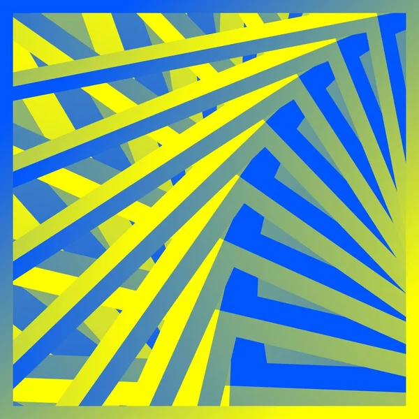 Яскраво Синій Яскраво Жовтого Кольору Градієнт Шестикутним Мозаїчним Візерунком Ілюстрацією — стокове фото