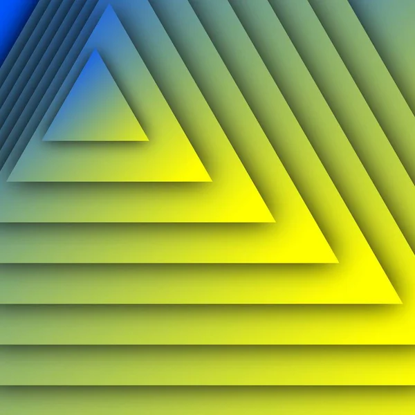 Bright Blue Vivid Yellow Colour Gradient Hexagonal Mosaic Pattern Illustration — Stock Photo, Image