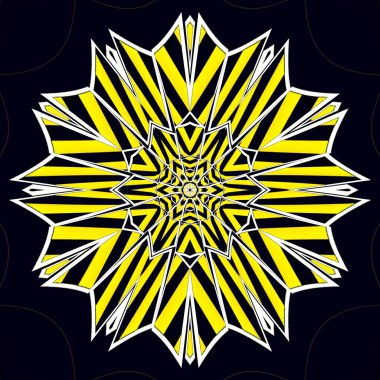 Parlak sarı ve siyah sembollü okların desenleri ve tasarımları