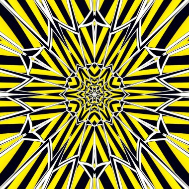 Parlak sarı ve siyah sembollü okların desenleri ve tasarımları