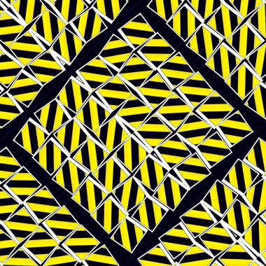 Parlak sarı ve siyah sembollü okların desenleri ve tasarımları