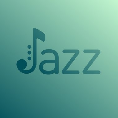 Azure arka plan caz logosuna. Saksafon simgesi