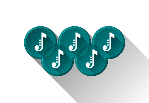 Lazur Not simgeler olimpic yüzük. Müzik simgeler. Vektör çizim