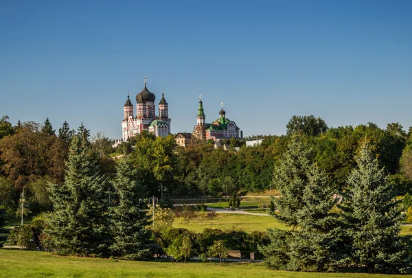 Orthodox Church in the city park — Stock Photo, Image