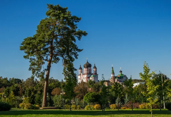 Orthodox Church in the city park — Stock Photo, Image