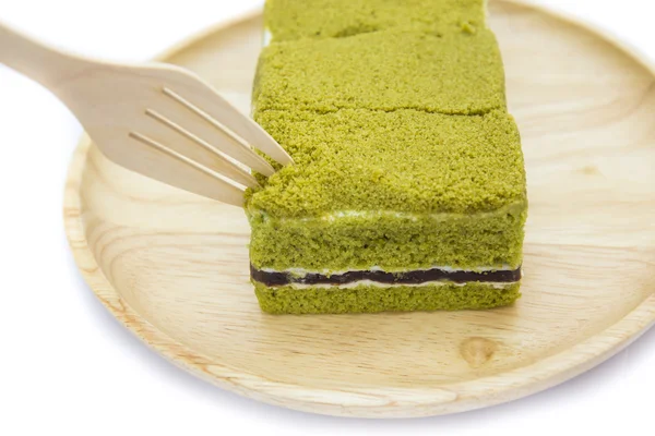 Torta di formaggio giapponese Matcha torta di tè verde (selezionare focus ) — Foto Stock