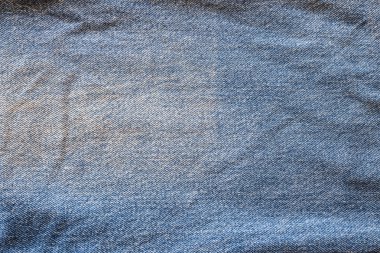 Kumaş mavi jeans Tekstil doku. Ayrıntı arka kapatmak