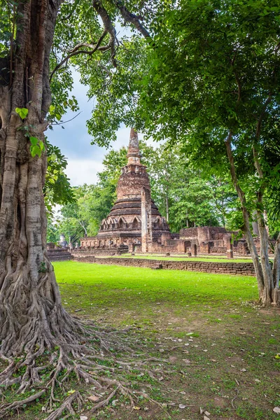 Kamphaeng Phet Tarihi Parkı Tayland Daki Antik Tuğlalardan Yapılmış Eski — Stok fotoğraf