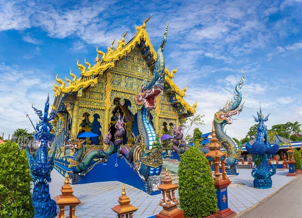 Wat Rong Seur Ten Templo Azul Templo Famoso Uma Grande — Fotografia de Stock