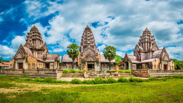 Panorama Suwannaram Temple Patong Thaweesin Hot Spring Επαρχία Chiang Rai — Φωτογραφία Αρχείου