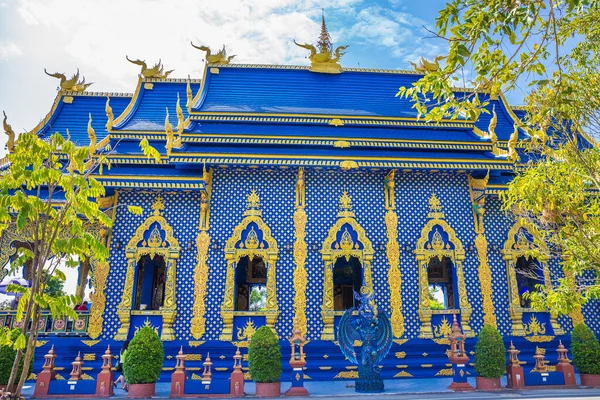 Wat Rong Seur Ten Templo Azul Templo Famoso Uma Grande — Fotografia de Stock