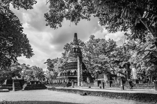 Wahrzeichen Alter Chedi Aus Uralten Ziegeln Kamphaeng Phet Historical Park — Stockfoto