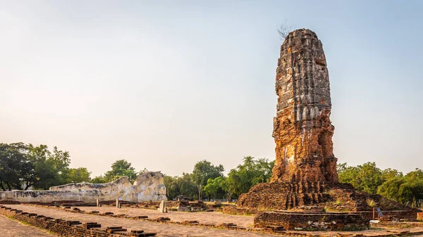 Antike Pagode Wat Lokaya Sutharam Ayutthaya Thailand — Stockfoto