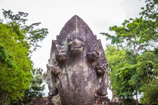 Prasat Hin Phanom Rung Daki Yılan Heykeli Büyük Tayland Buriram — Stok fotoğraf