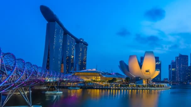 Timelapse Vue Paysage Urbain Avec Coucher Soleil Crépuscule Temps Principaux — Video