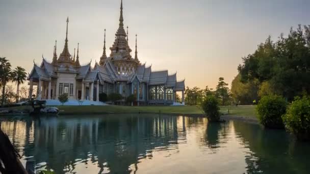 Time Lapse Landmark Nakhon Ratchasima Temple Wat Non Kum Amphoe — Stock Video