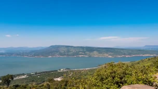 Landschap Van Berg Regen Wolk Timelapse Het Platteland Thailand — Stockvideo