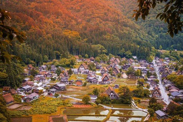 Paysage Village Japonais Traditionnel Historique Shirakawago Dans Préfecture Gifu Japon — Photo