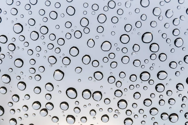 Kapky Vody Čelní Sklo Když Prší Vybrat Zaměření — Stock fotografie