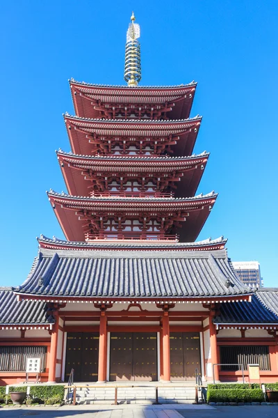 Beş Story Pagoda, Asakusa Sensoji Tapınağı, Tokyo, Japonya — Stok fotoğraf