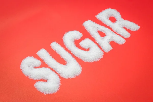 砂糖、バレンタインデーから砂糖テキスト — ストック写真