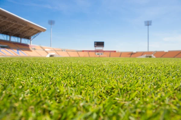 Piękny piłka nożna Stadion do użytku w meczu piłki nożnej i lekkoatletyka — Zdjęcie stockowe