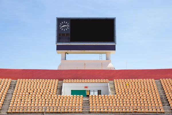 Resultattavlan orange plats i stadium — Stockfoto