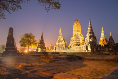 Güzel Wat Chai Watthanaram Tapınağı ayutthaya Tayland