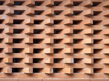 Arkaplan inşaatı için kırmızı tuğlalar.