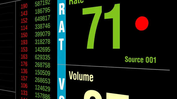 Big Data ou mercado financeiro de ações ticker digital display analys — Fotografia de Stock