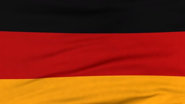 Bandera nacional de Alemania ondeando en el viento — Vídeos de Stock