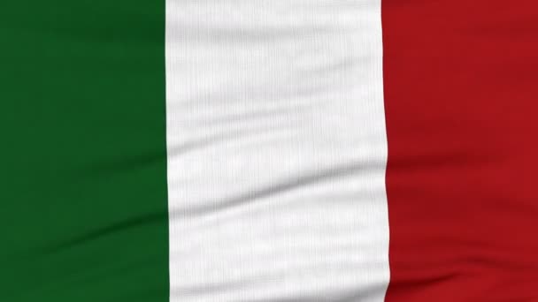 Nationalflagge Italiens weht im Wind — Stockvideo