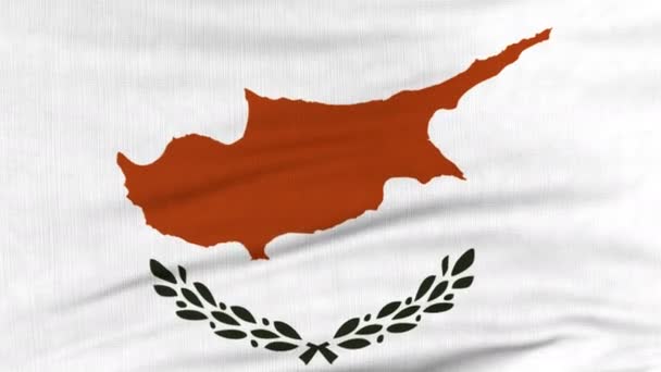 Zyperns Nationalflagge weht im Wind — Stockvideo