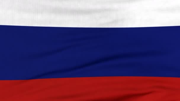 Die russische Nationalflagge weht im Wind — Stockvideo