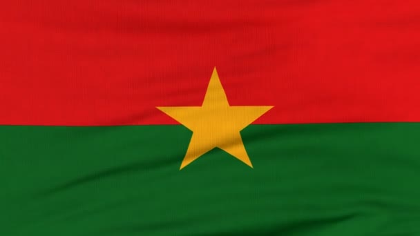 Nationale vlag van Burkina Faso vliegen op de wind — Stockvideo