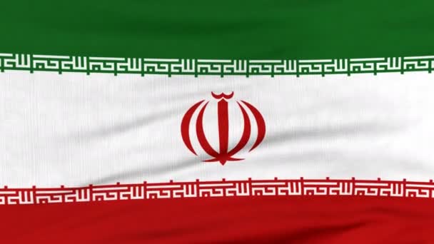 National flag of Iran flying on the wind — Stock Video