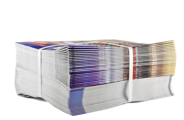 Pile of bundled magazines — Stock Photo, Image