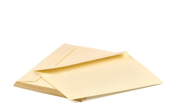 Pile of beige envelopes — Stock Photo, Image