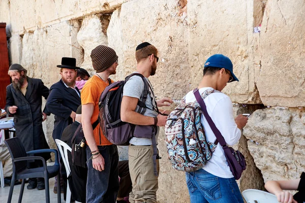 서쪽 벽 Wailing 벽 이라고 또는 Jerusal에 Kotel — 스톡 사진