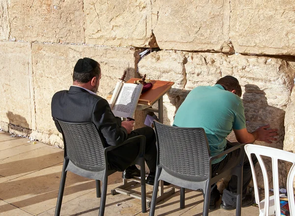 Ściana płaczu znany również jako Ściana płaczu lub Kotel w Jerusal — Zdjęcie stockowe