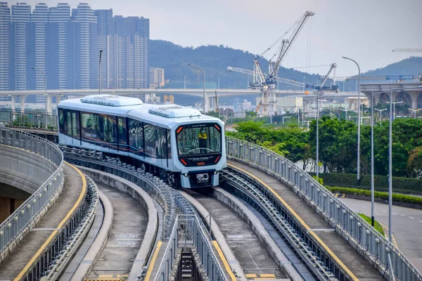 Macau Απριλίου 2021 Γραμμή Taipa Light Rapid Transit Mlrt Ελαφρύ — Φωτογραφία Αρχείου