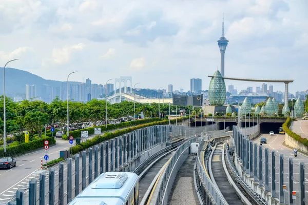 Macau Квітня 2021 Macau Light Rapid Transit Mlrt Taipa Line — стокове фото