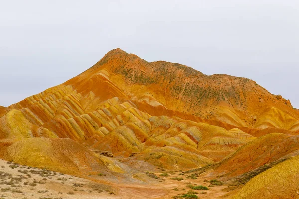 Amazing Scenery Rainbow Mountain Blue Sky Background Sunset Zhangye Danxia — Stock Photo, Image