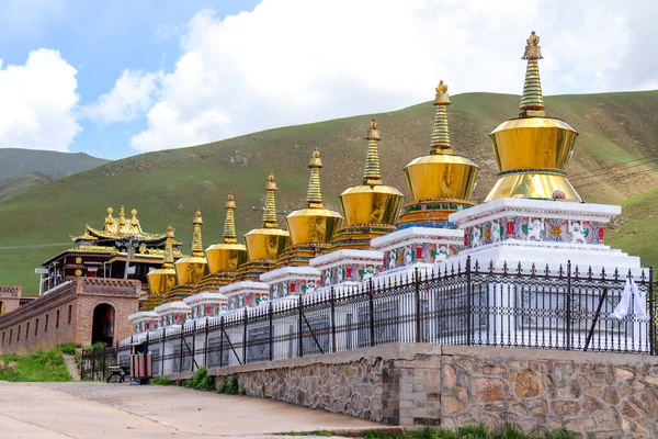 Θιβετιανό Βουδιστικό Μοναστήρι Arou Temple Μια Διάσημη Ιστορική Τοποθεσία Στο — Φωτογραφία Αρχείου