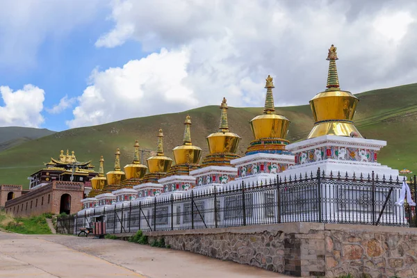 Θιβετιανό Βουδιστικό Μοναστήρι Arou Temple Μια Διάσημη Ιστορική Τοποθεσία Στο — Φωτογραφία Αρχείου