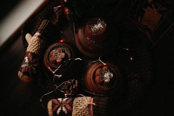 Close Homemade Chocolate Candies Stock Photo
