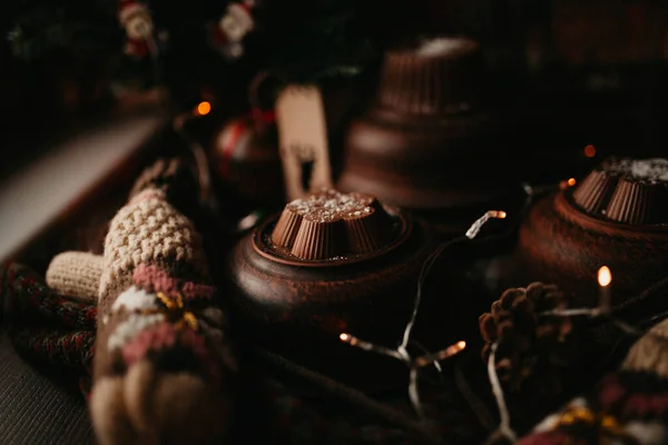 집에서 초콜릿 사탕을 클로즈업 로열티 프리 스톡 사진